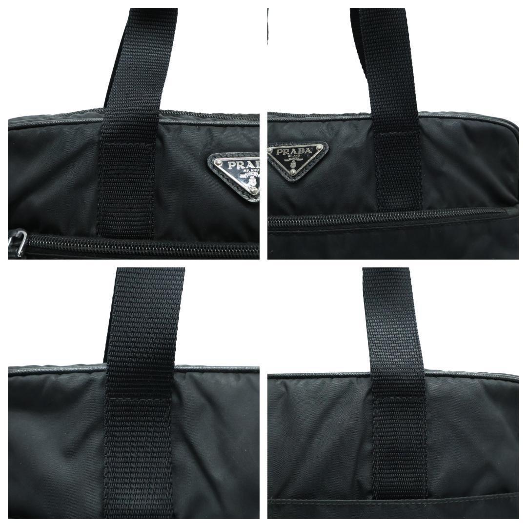 Gカード付 美品 PRADA プラダ ビジネスバッグ ブリーフケース ３角ロゴ