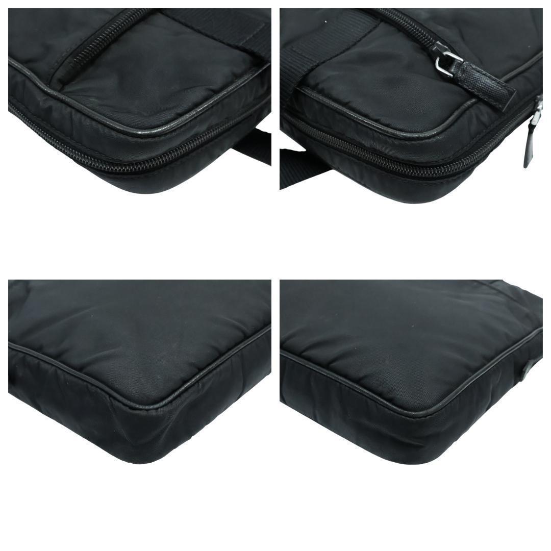 Gカード付 美品 PRADA プラダ ビジネスバッグ ブリーフケース ３角ロゴ