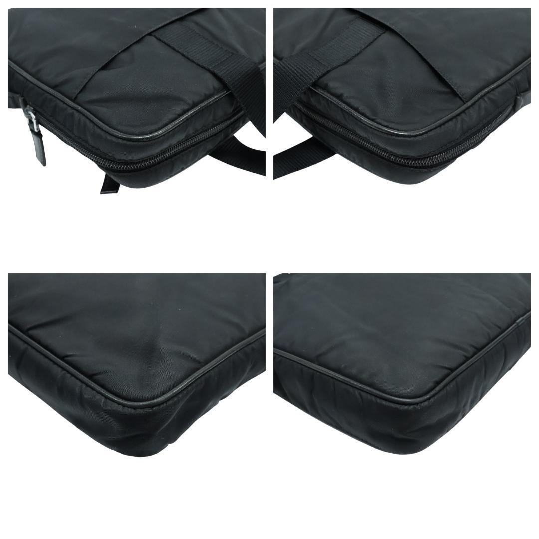 Gカード付 美品 PRADA プラダ ビジネスバッグ ブリーフケース ３角ロゴ