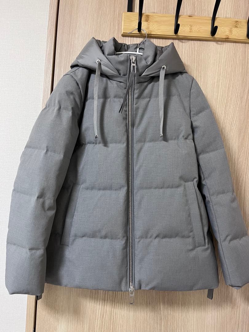 DUNO Lottie グレー フード付き ダウンジャケット