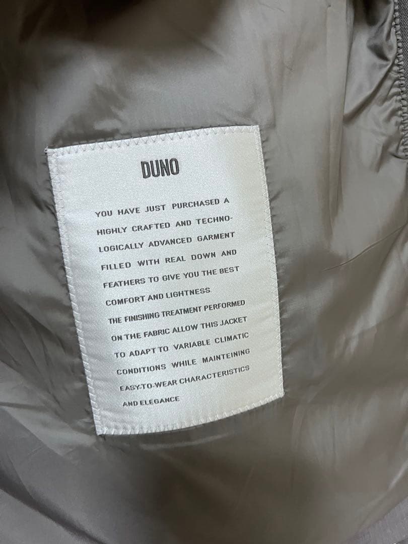 DUNO Lottie グレー フード付き ダウンジャケット