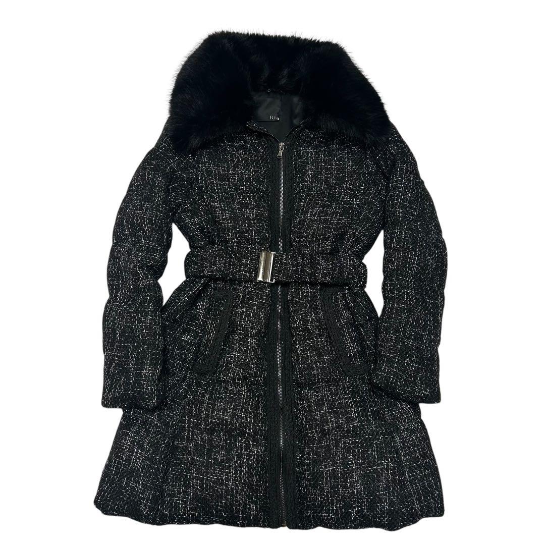 Riu Tweed down coat ツイードダウンコートRちゃん