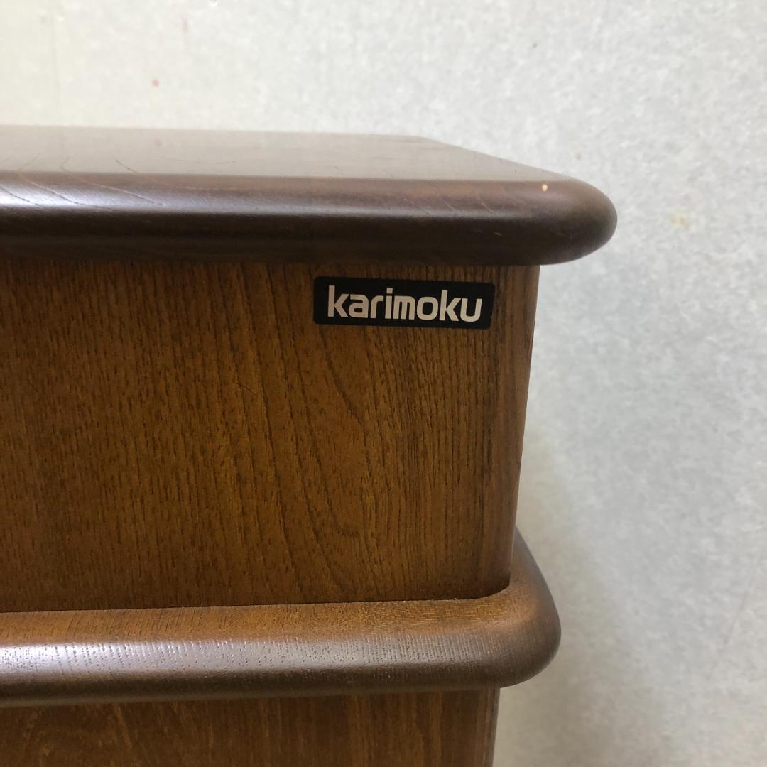 美品 カリモク 電話台 オールドカリモク アンティーク 88192-1-③