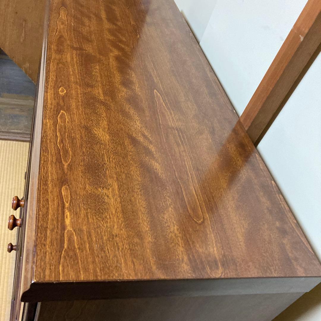 昭和レトロ扉付き本棚 引き出し2つ