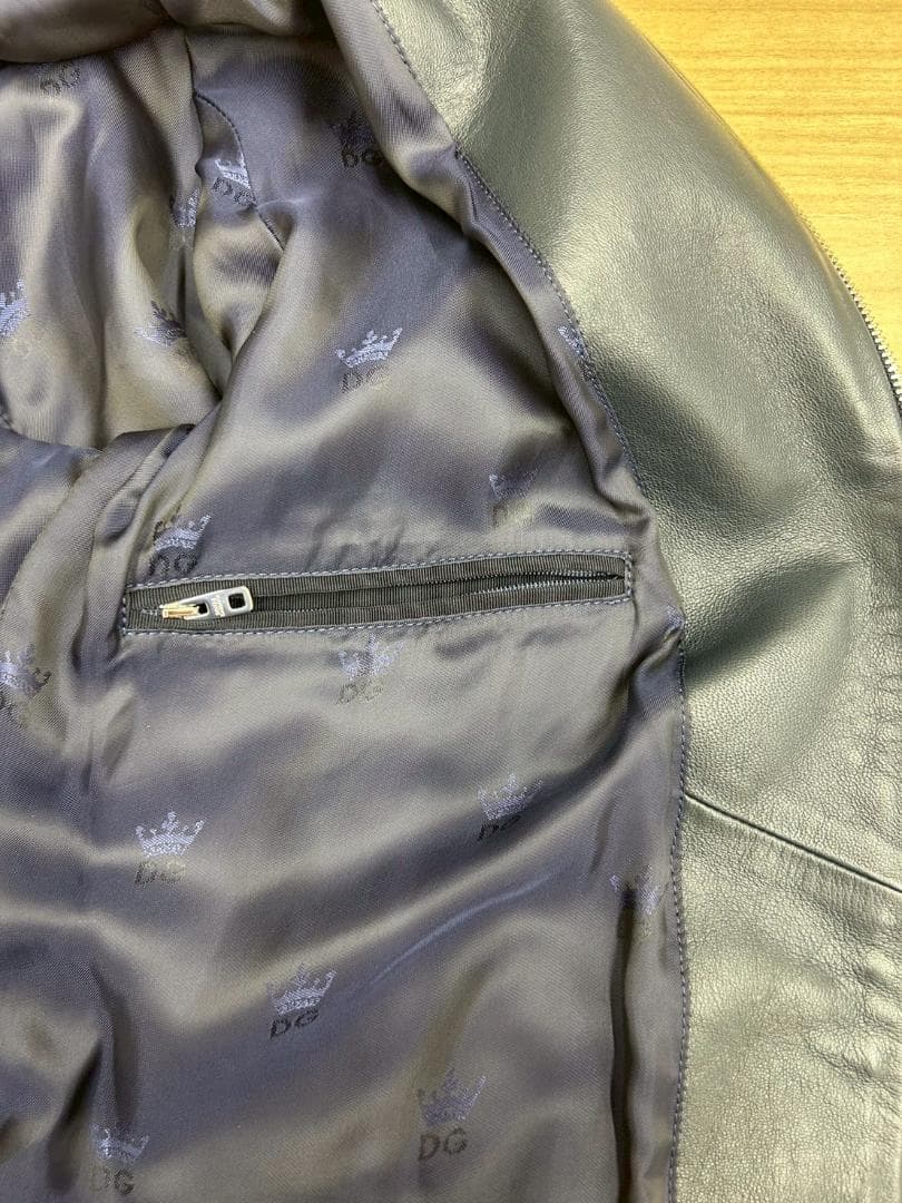 DOLCE & GABBANA（ドルチェ＆ガッバーナ）レザーブルゾン