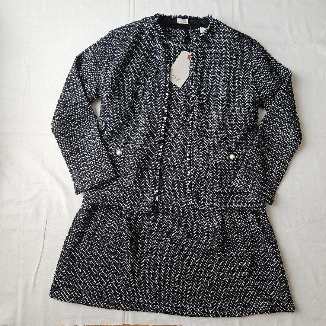 【新品未使用】ZARAKIDSツイードワンピース&ジャケット　セット13/14