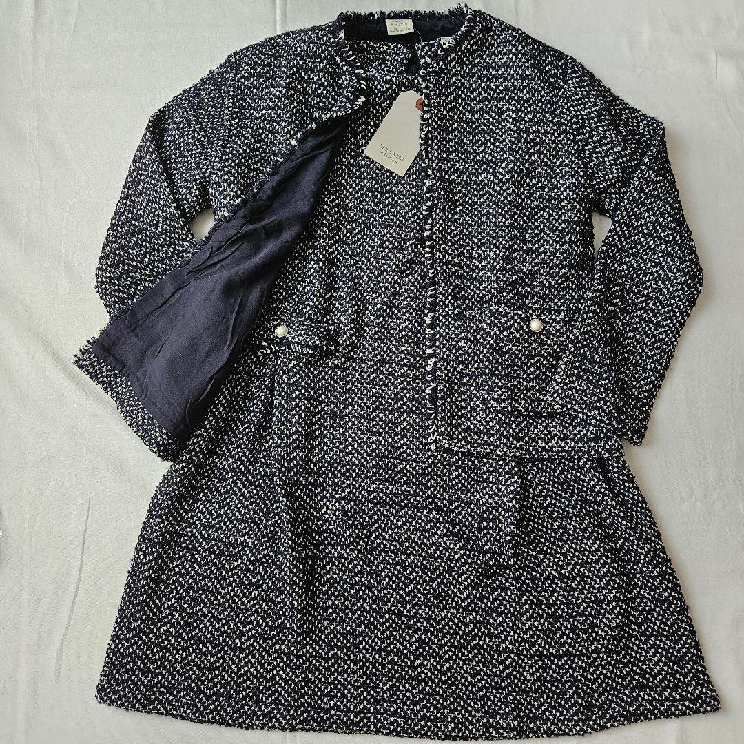 【新品未使用】ZARAKIDSツイードワンピース&ジャケット　セット13/14