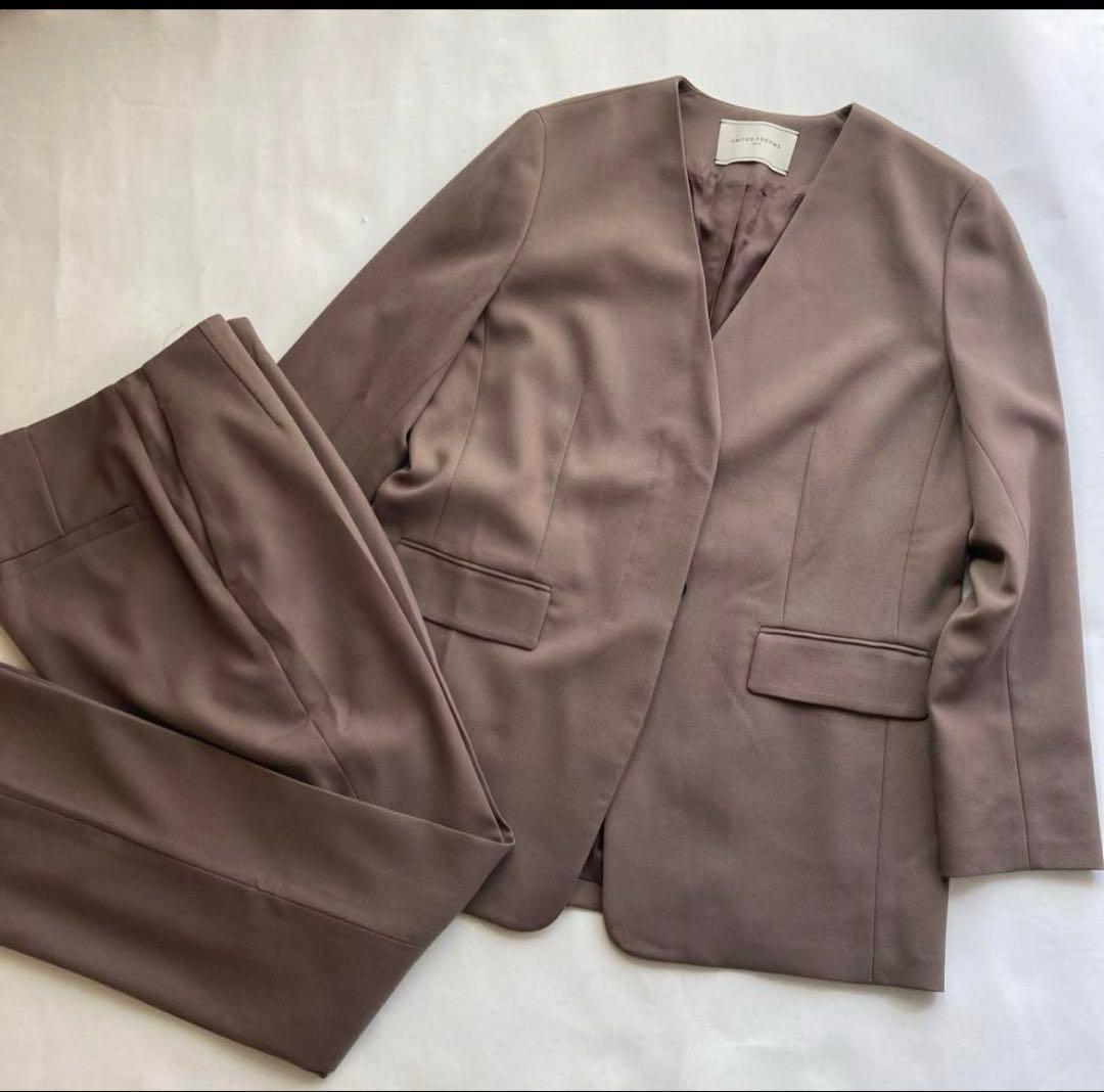 入学式に！ユナイテッドアローズ ノーカラージャケットとパンツセット 36サイズ