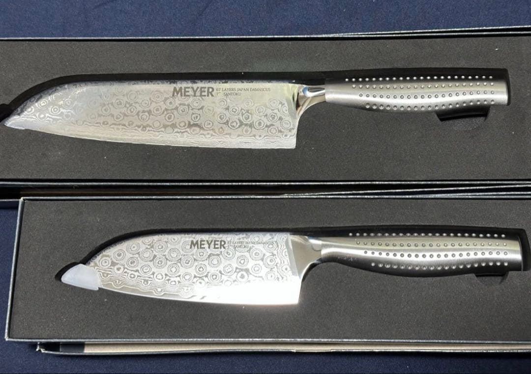 MEYER マイヤー／三徳包丁 ダマスカス鋼 18cm・13cm 2本セット