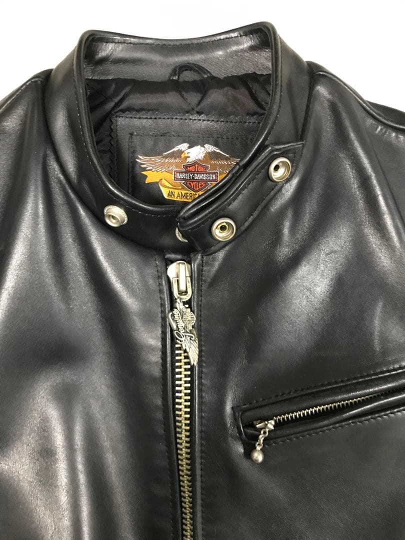 ハーレーダビッドソン　シングルライダース　 革ジャン　ライダースジャケット　xs