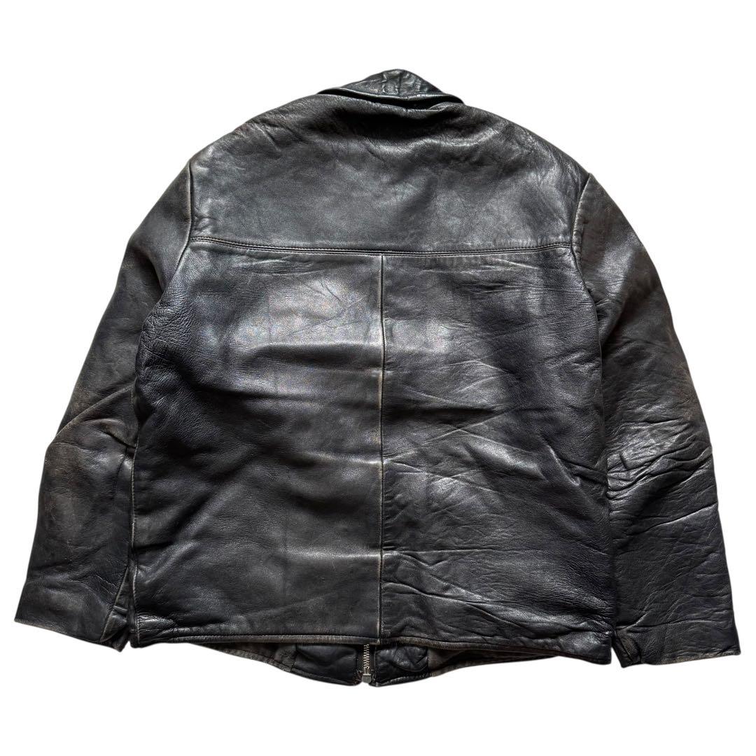 40s 50s モーターサイクルジャケット コの字留めWICOジップ