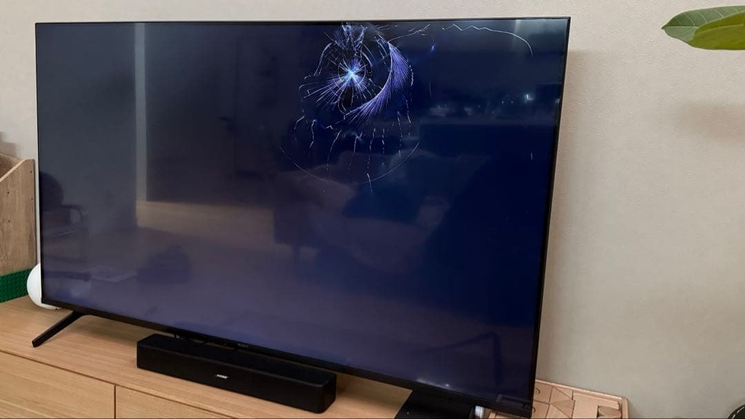 ソニー ブラビア 65型 画面割れ ジャンク KJ-65X80K 2022年製