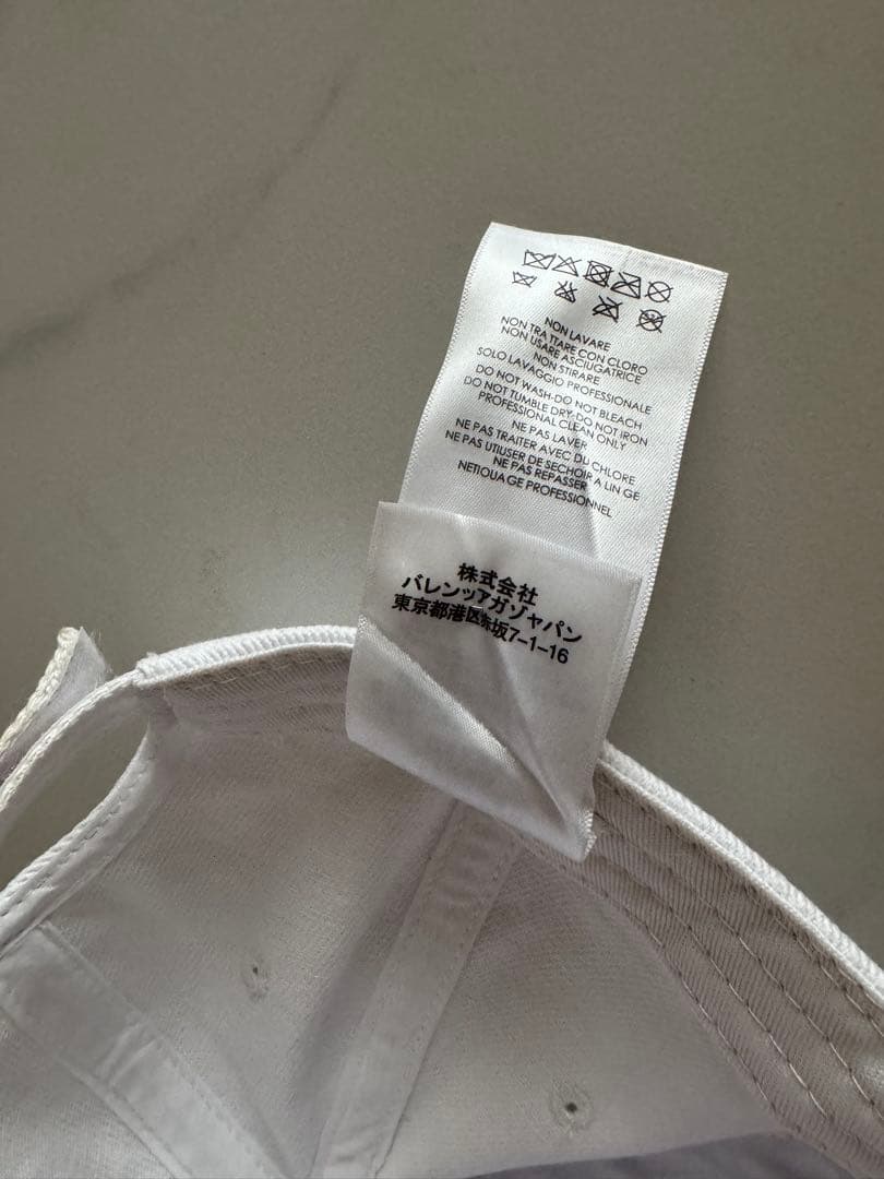 レア BALENCIAGA ベースボール キャップ ユニセックス ホワイト