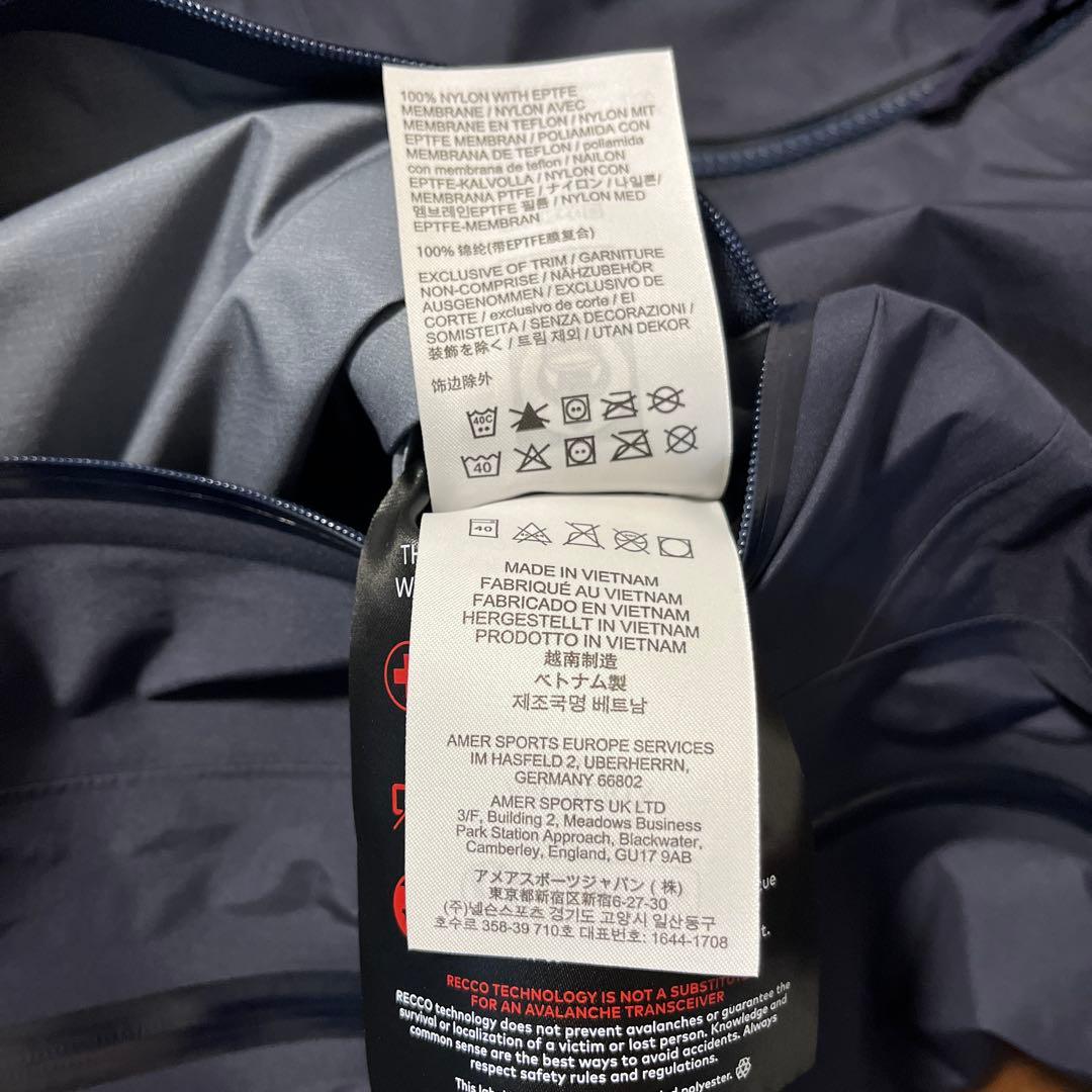 アークテリクス ベータAR ストームフード M ネイビー バードエイド・タグ有