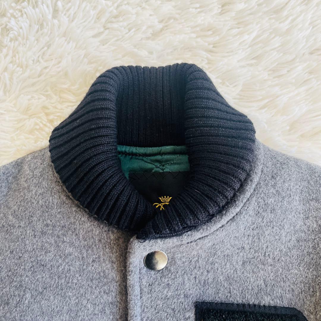 【Drawer】スタジャン レザー シルク ワッペン キルティング 羊革 36