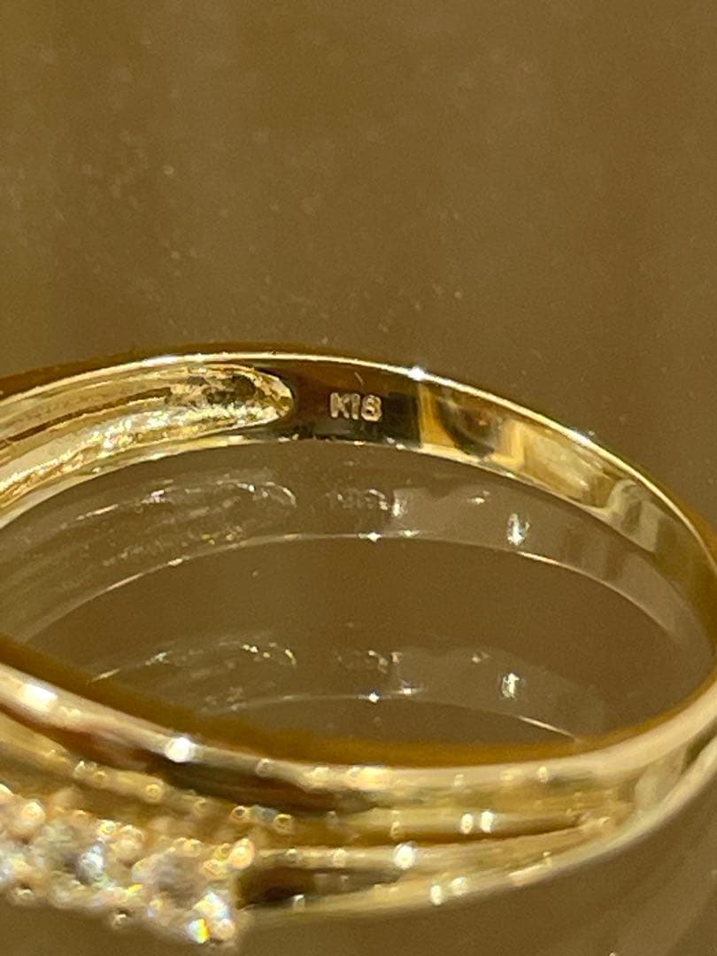 【新品】K18ダイヤモンド0.30ctリング＋サイズ直し