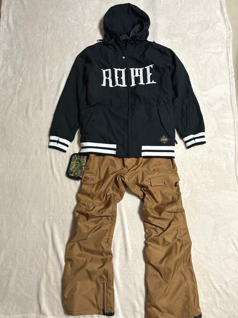 【まとめ売り】ROME SDS スノボーウェア 上下セット ＋ベルト 小物ケース
