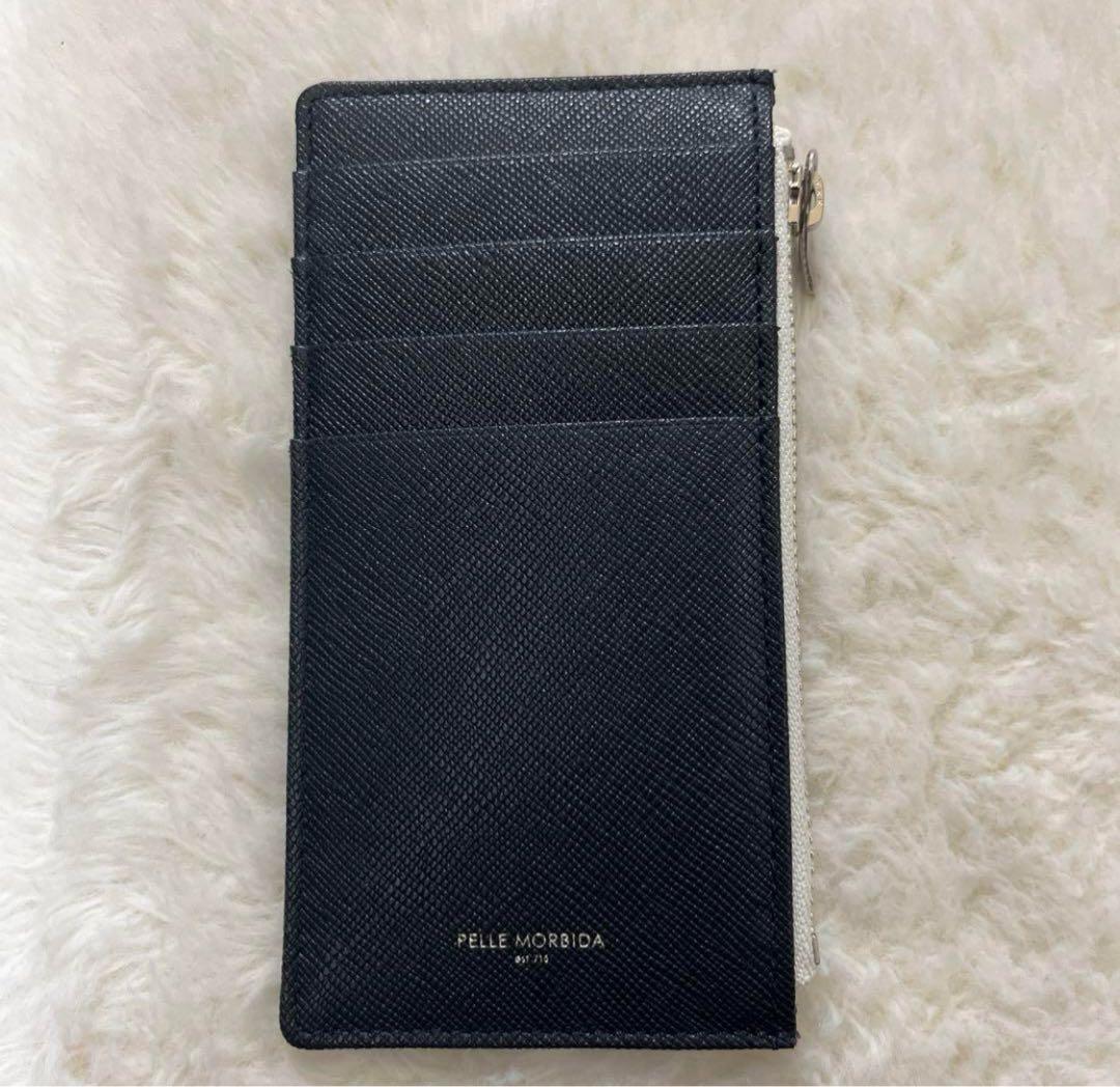 【新品】ペッレモルビダ　ケース　カードケース　革　紺色