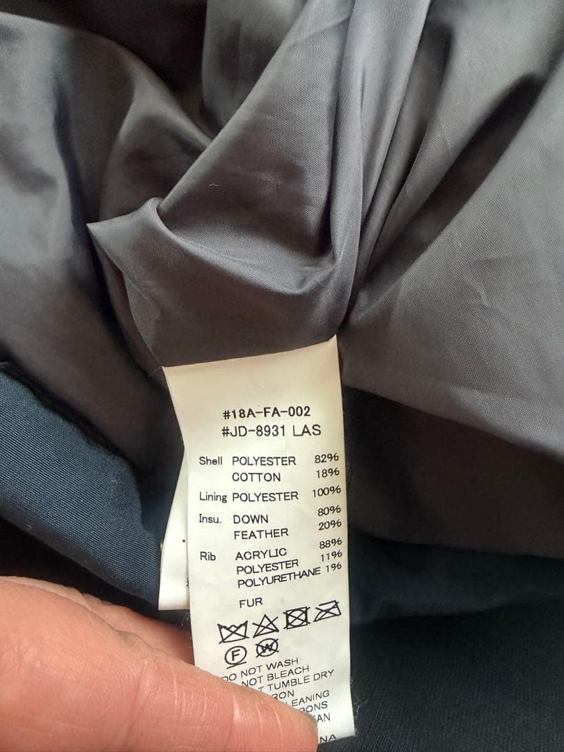 DANTON ダウンジャケット　レディース　38 ネイビー　ダントン