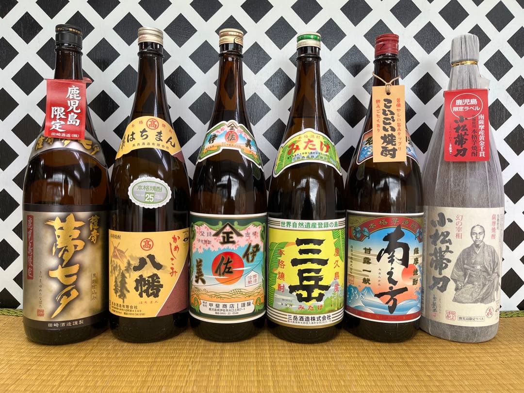 鹿児島限定セット 夢七夕 八幡 伊佐美 三岳 南之方 小松帯刀 1800ml