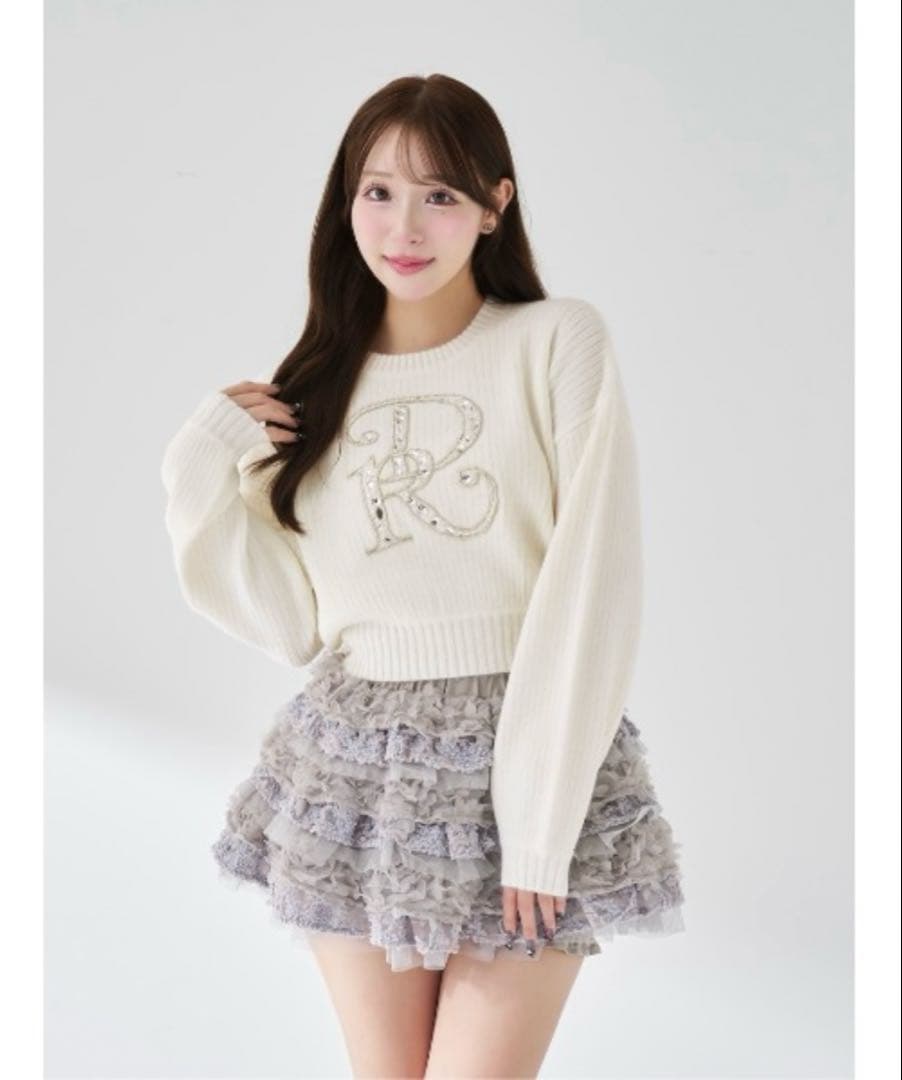 Y♡専用 Darich DRビジューボリュームリブニットトップス