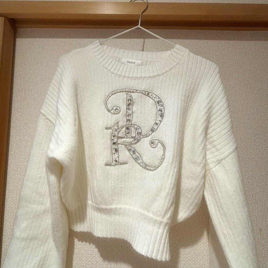 Y♡専用 Darich DRビジューボリュームリブニットトップス