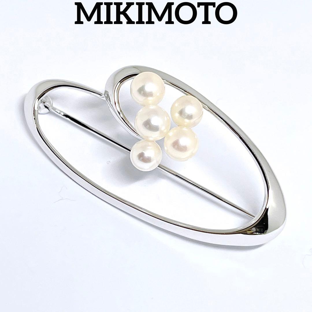 極美品✨MIKIMOTO　ミキモト　パールシルバー パール ブローチ