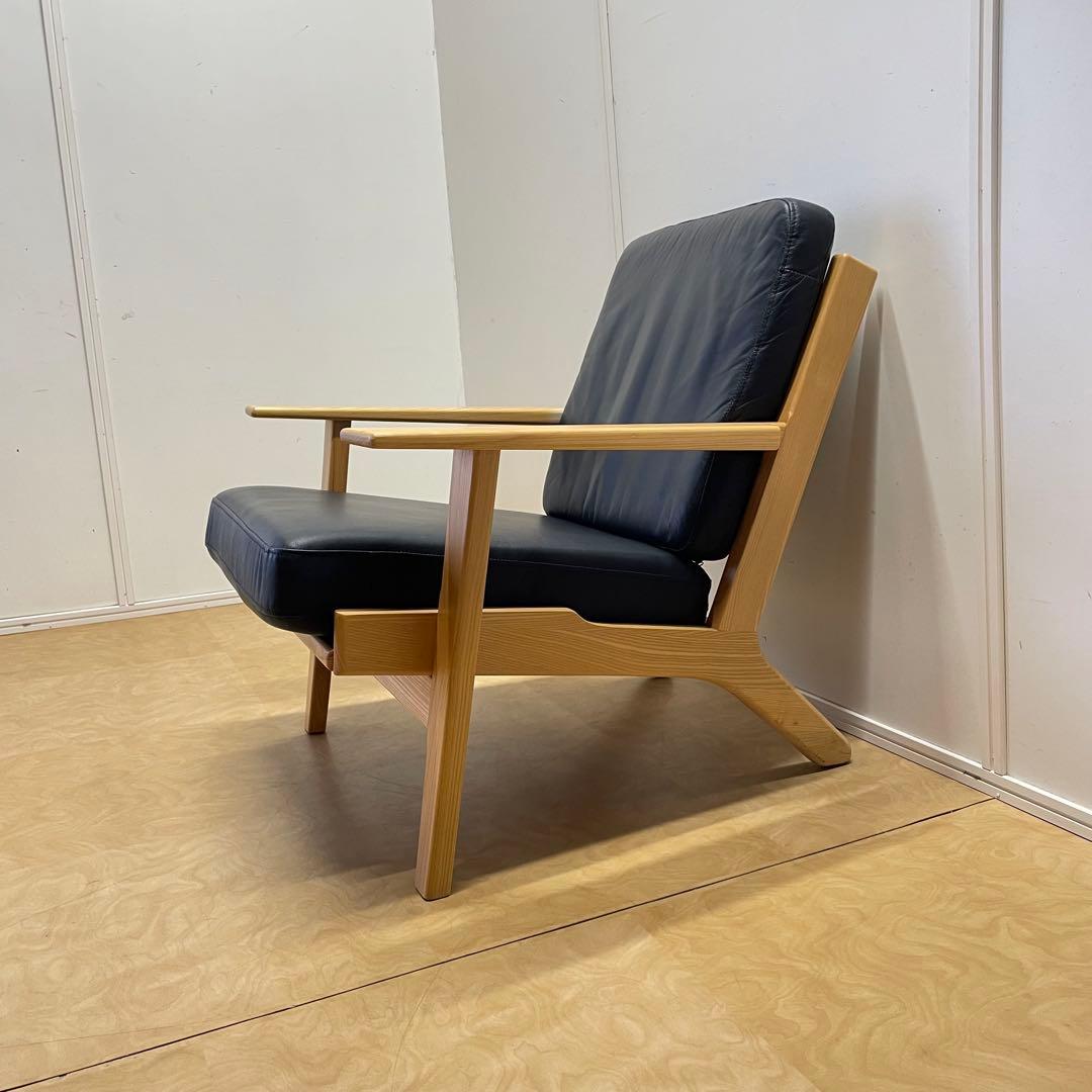 ウェグナー GE290① リプロダクト 革 レザー ソファ チェア 椅子 1人掛