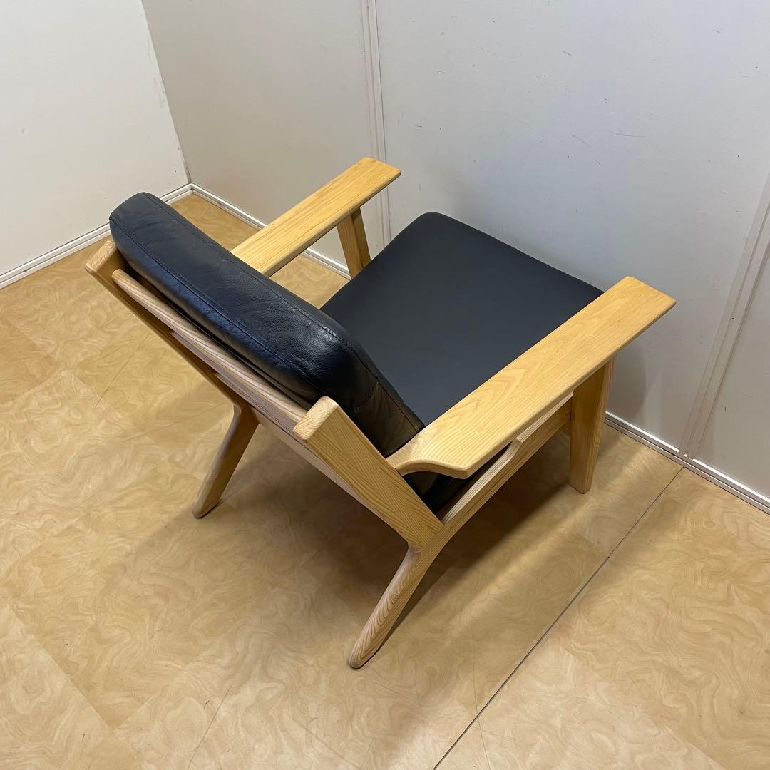 ウェグナー GE290① リプロダクト 革 レザー ソファ チェア 椅子 1人掛