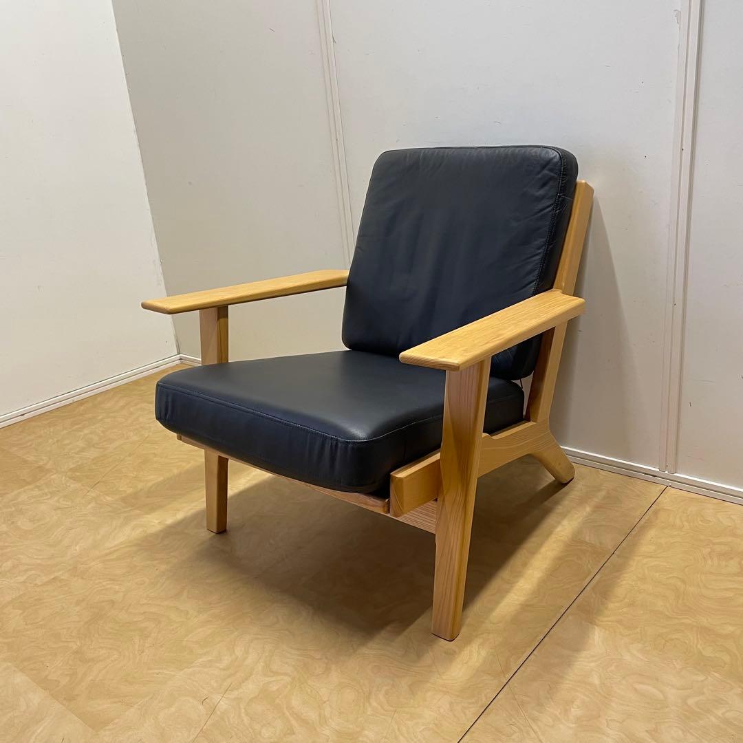 ウェグナー GE290① リプロダクト 革 レザー ソファ チェア 椅子 1人掛