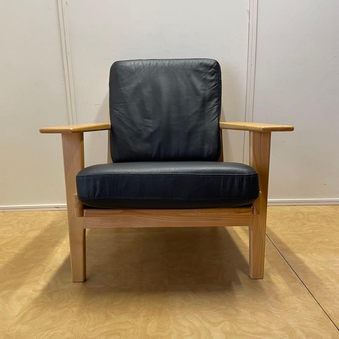 ウェグナー GE290① リプロダクト 革 レザー ソファ チェア 椅子 1人掛
