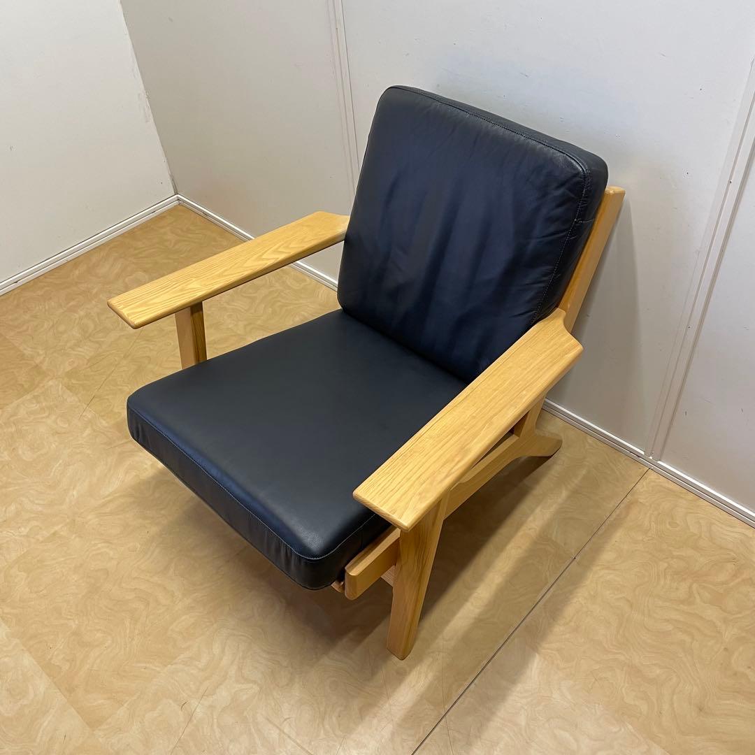 ウェグナー GE290① リプロダクト 革 レザー ソファ チェア 椅子 1人掛