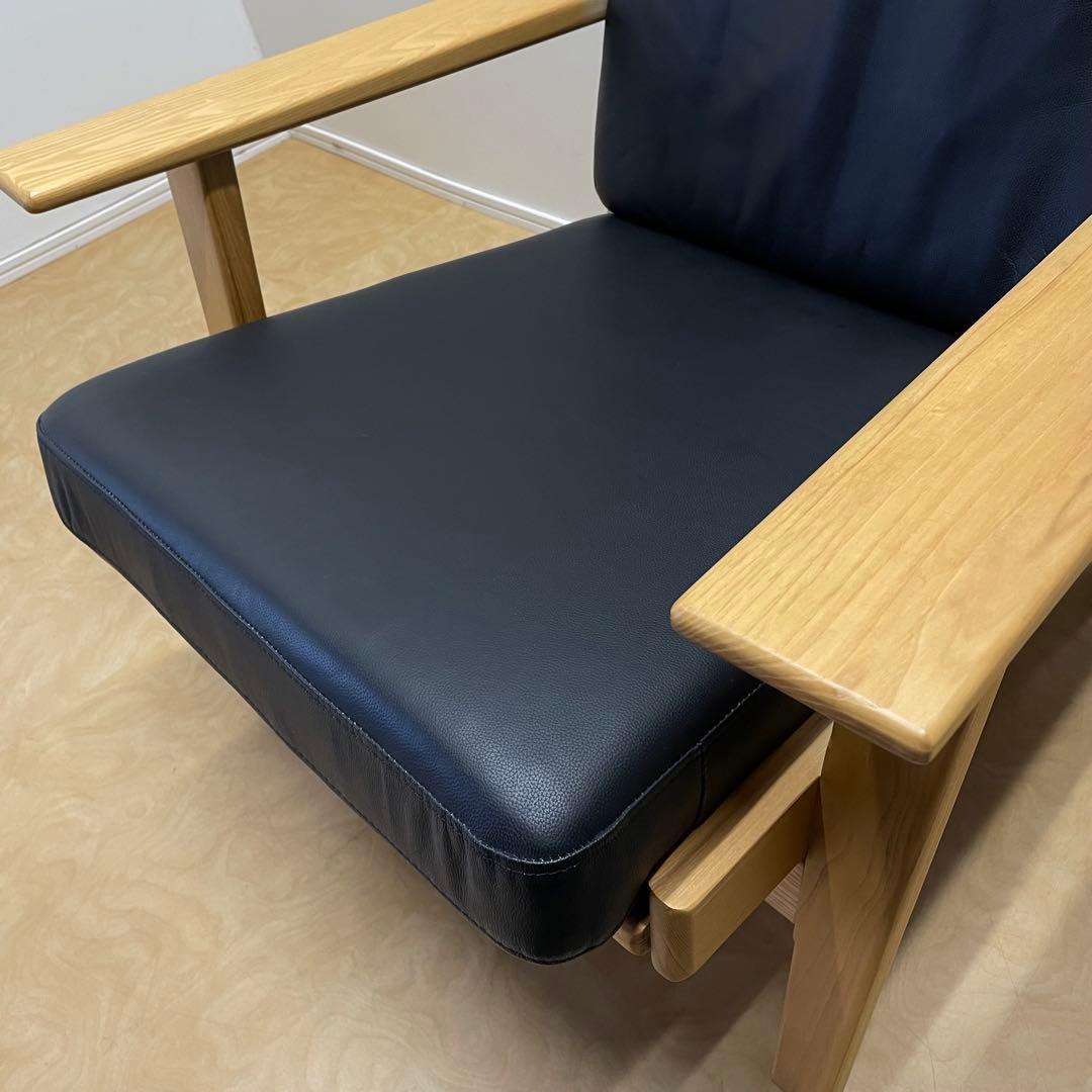 ウェグナー GE290① リプロダクト 革 レザー ソファ チェア 椅子 1人掛