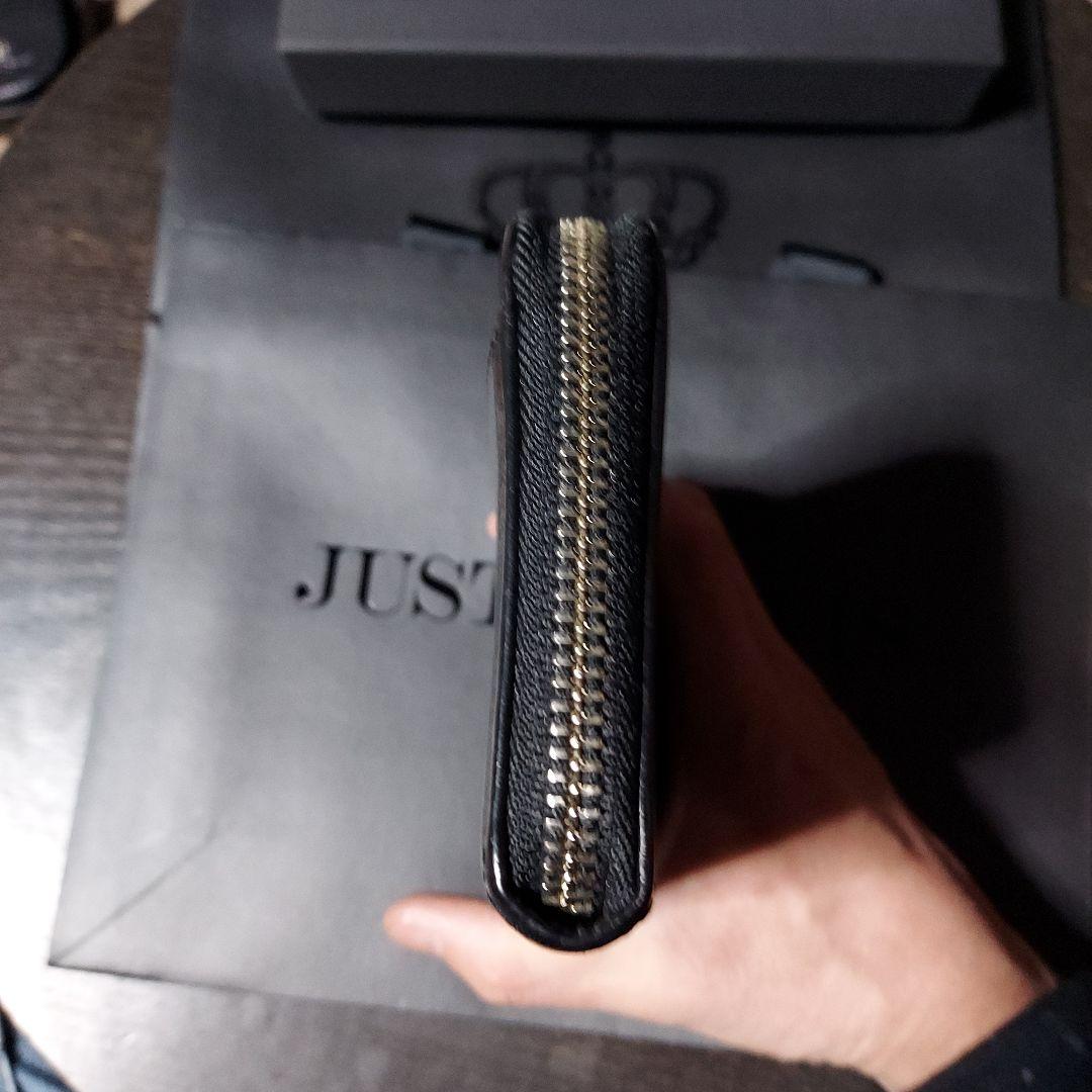 Justin Davis ブラック レザー 長財布