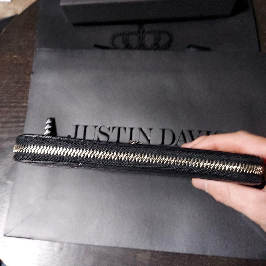 Justin Davis ブラック レザー 長財布