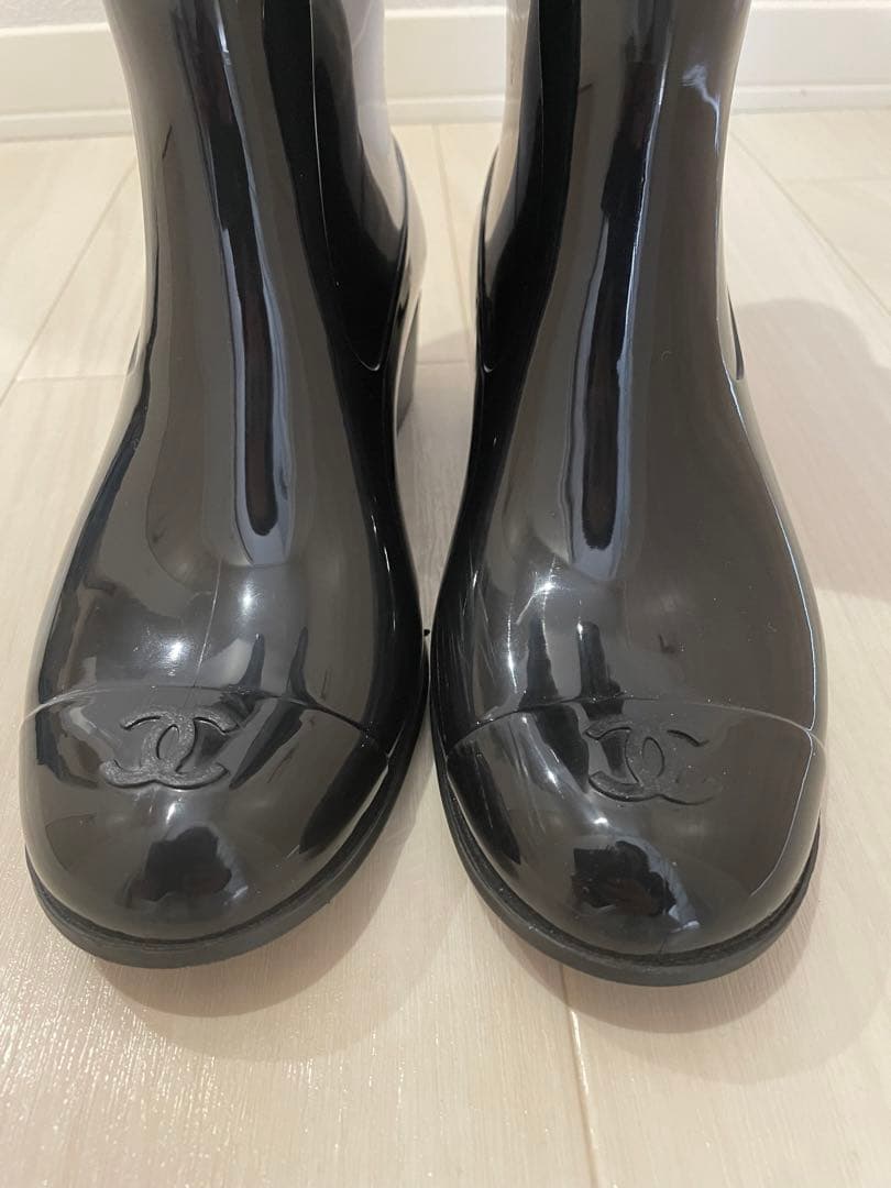 ゆっちん♡美品♡CHANEL シャネルレインブーツ36
