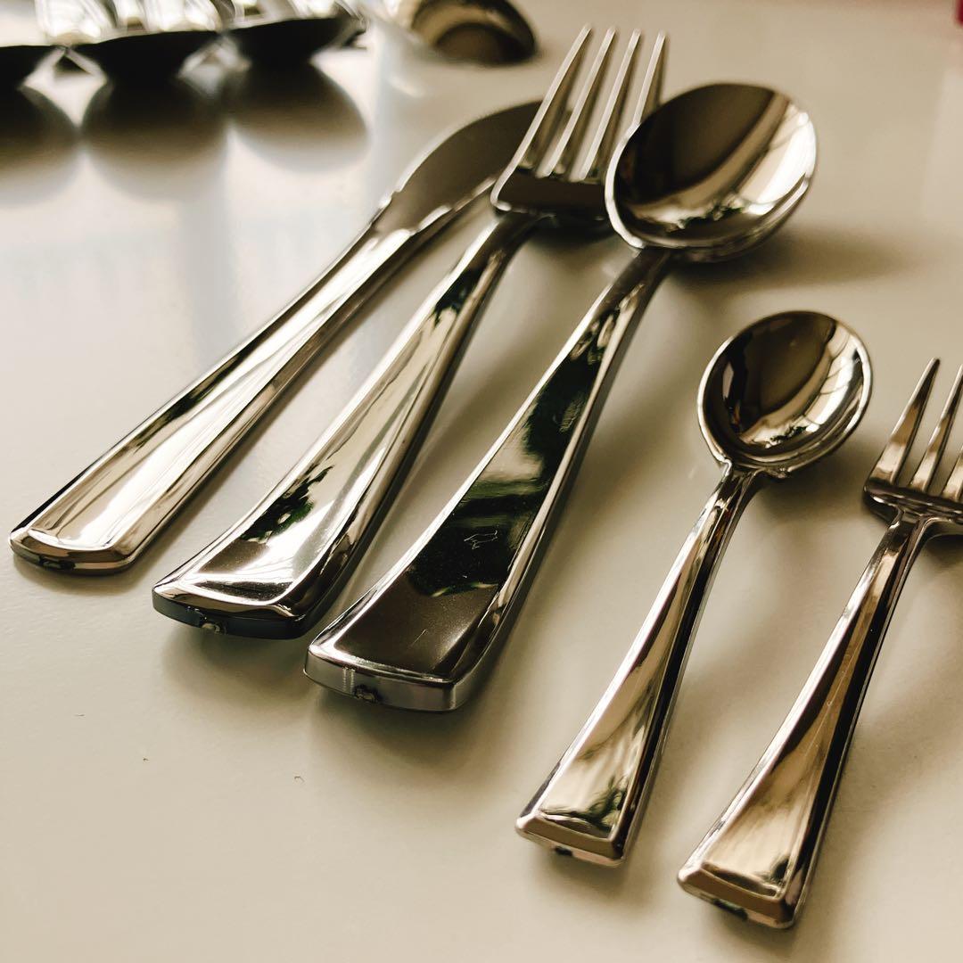 137本 専用 フォークスプーン大小フォーク大小各25 ゴールドスプ12