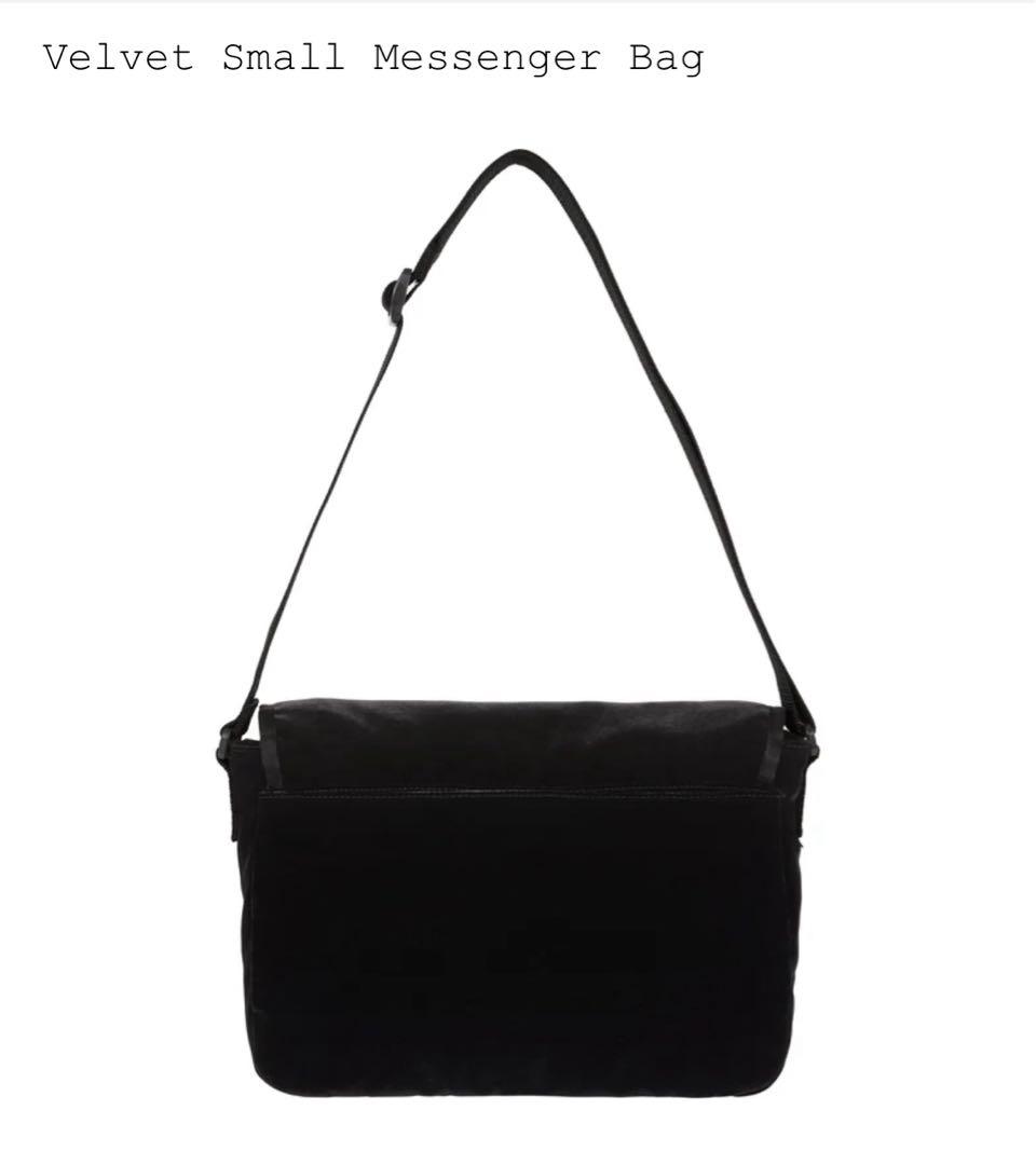 バッグ supreme Velvet Small Messenger Bag black