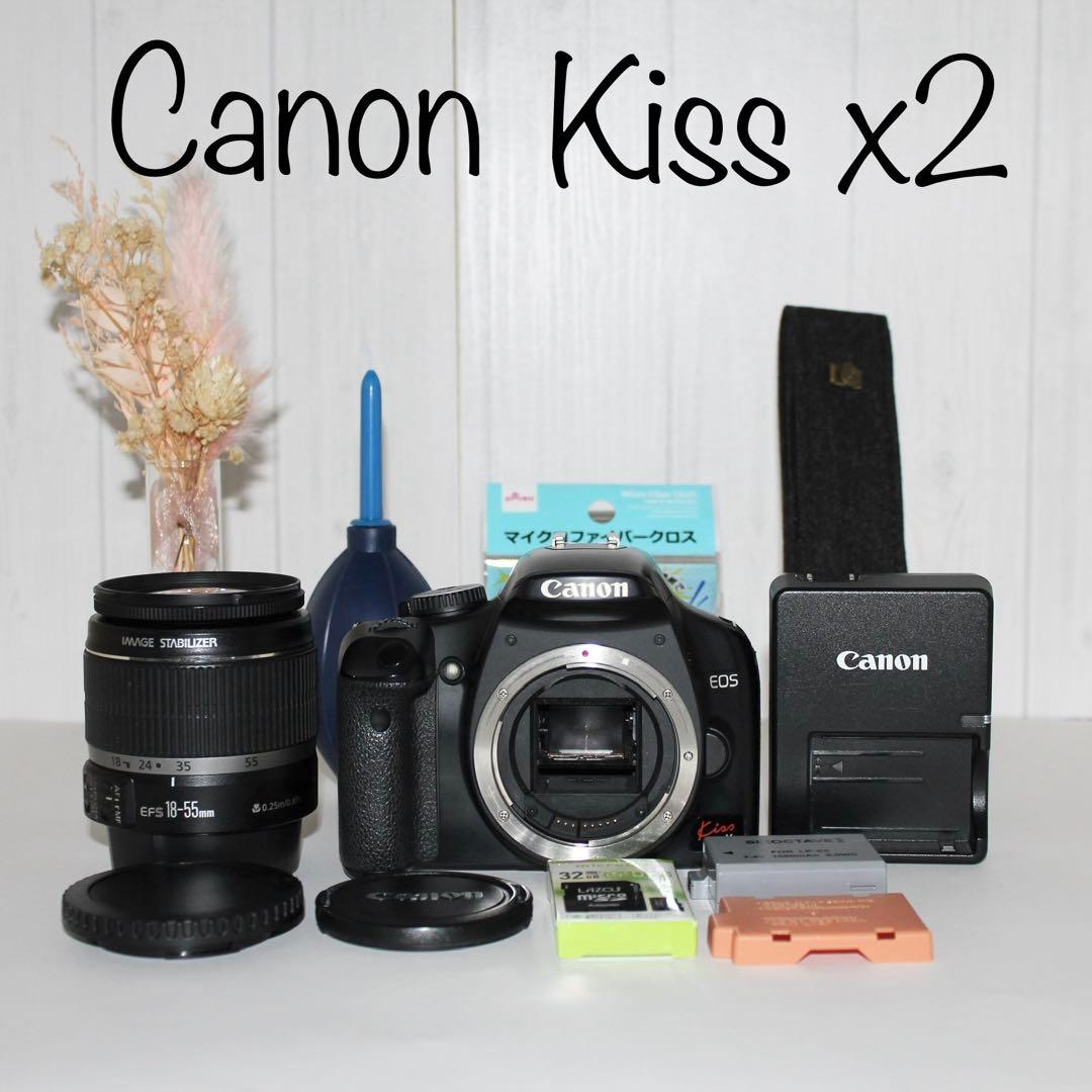 Canon Kiss x2 デジタル一眼レフ 本体　初心者向け　スマホ転送