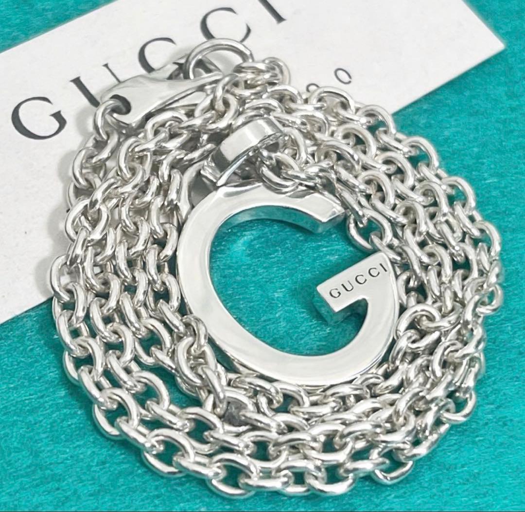 美品　GUCCI Gマークペンダントネックレス