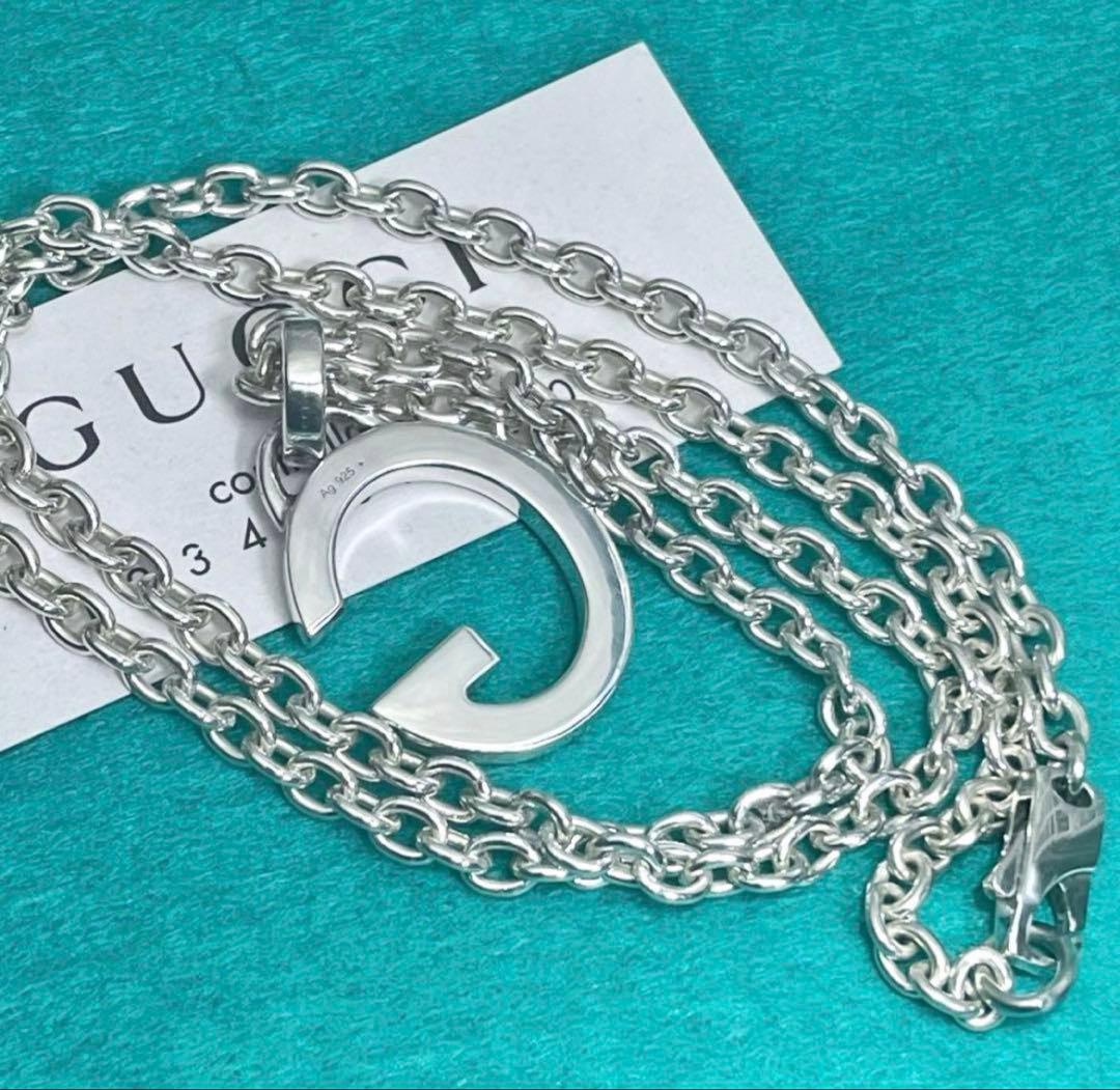 美品　GUCCI Gマークペンダントネックレス