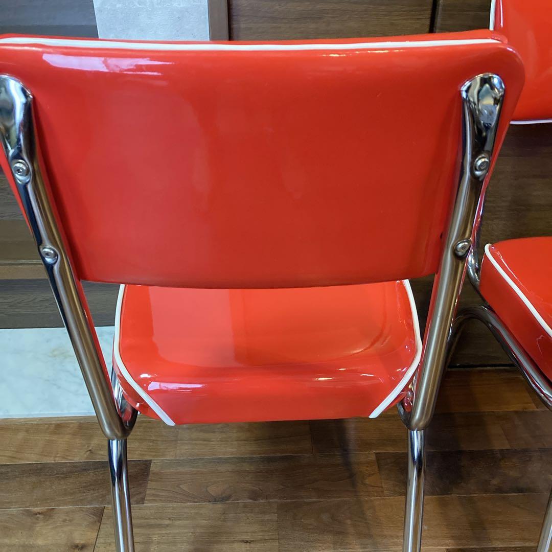 美品✨️ ①アメリカンダイナー ヴィンテージ調 チェア ２脚セット 送料無料