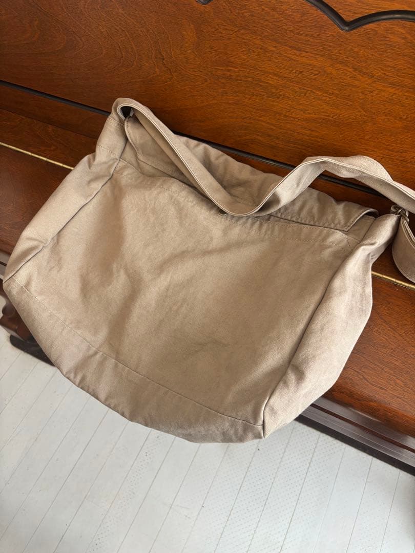 香久山鞄 赤さび染め 帆布 ショルダーバッグ L カバン 肩掛け グレー