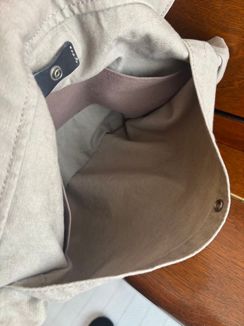 香久山鞄 赤さび染め 帆布 ショルダーバッグ L カバン 肩掛け グレー