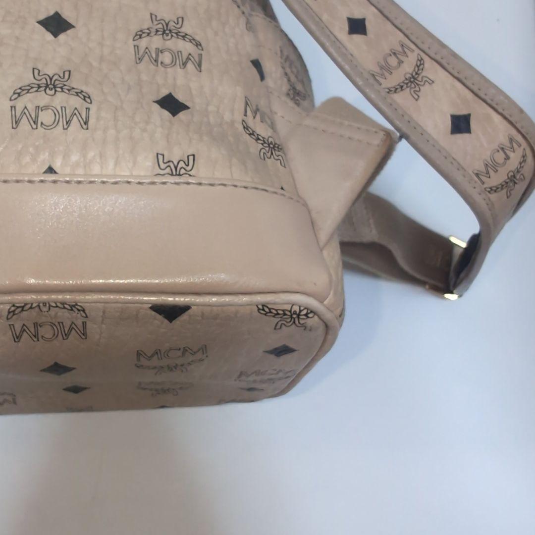MCM エムシーエム リュック レザー ラビット ヴィセトス柄 ベージュ