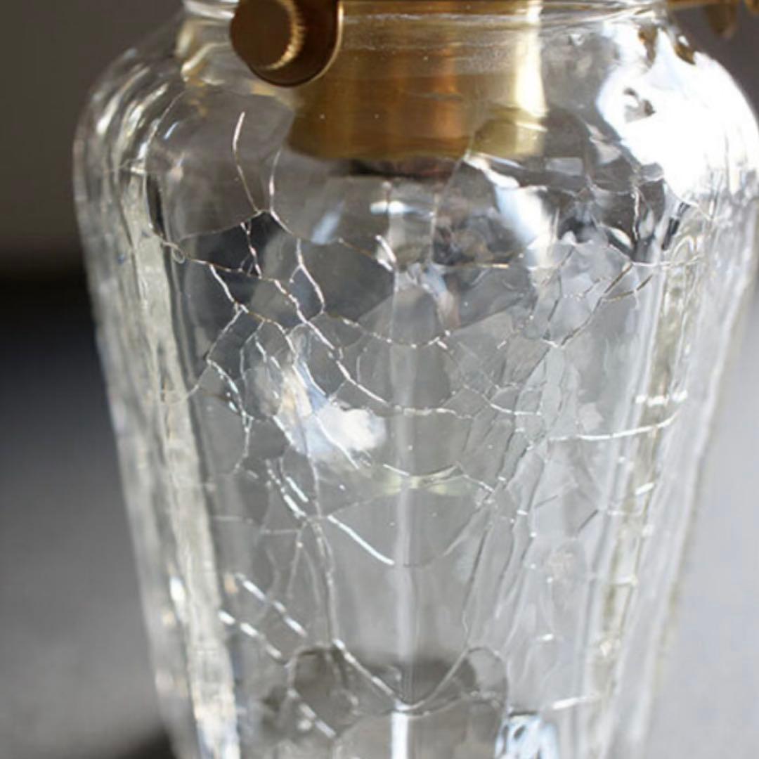 安土草多　あづちそうた　吹きガラス　八角瓶大　クラック　ペンダントライト