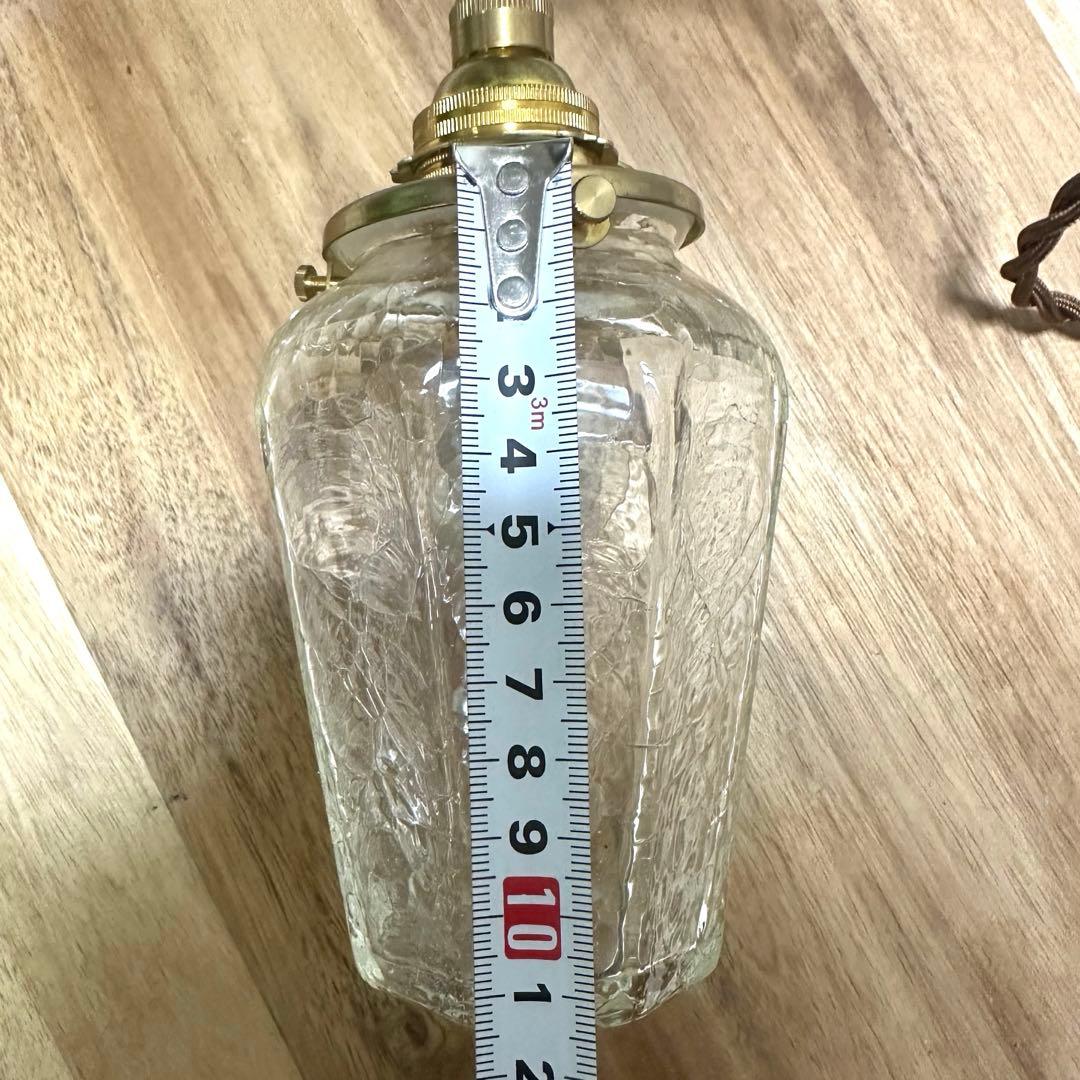 安土草多　あづちそうた　吹きガラス　八角瓶大　クラック　ペンダントライト