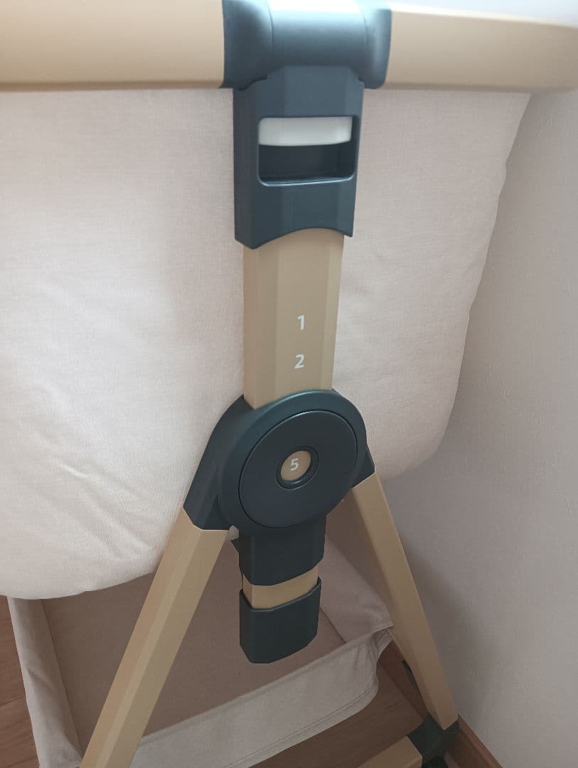 HZDMJ ベビーベッド ベージュ 説明書・蚊帳付き