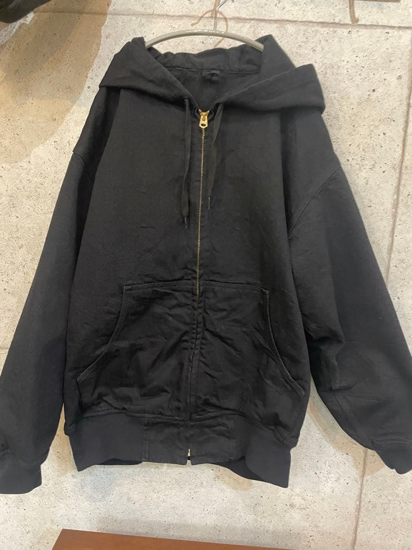 comoliブラックデニムジップパーカーサイズ1