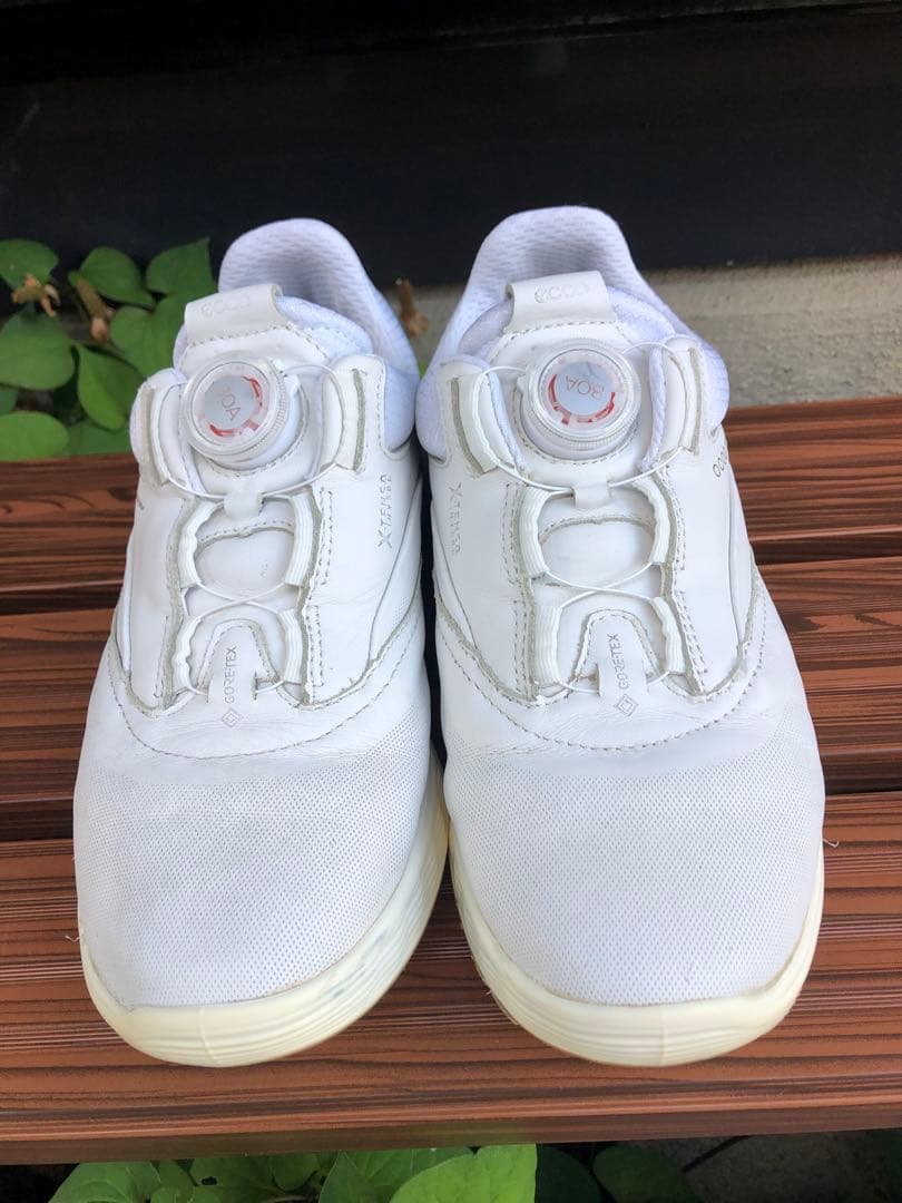 371番 美品ECCO ゴルフシューズ 38 24.0cmスパイクレス